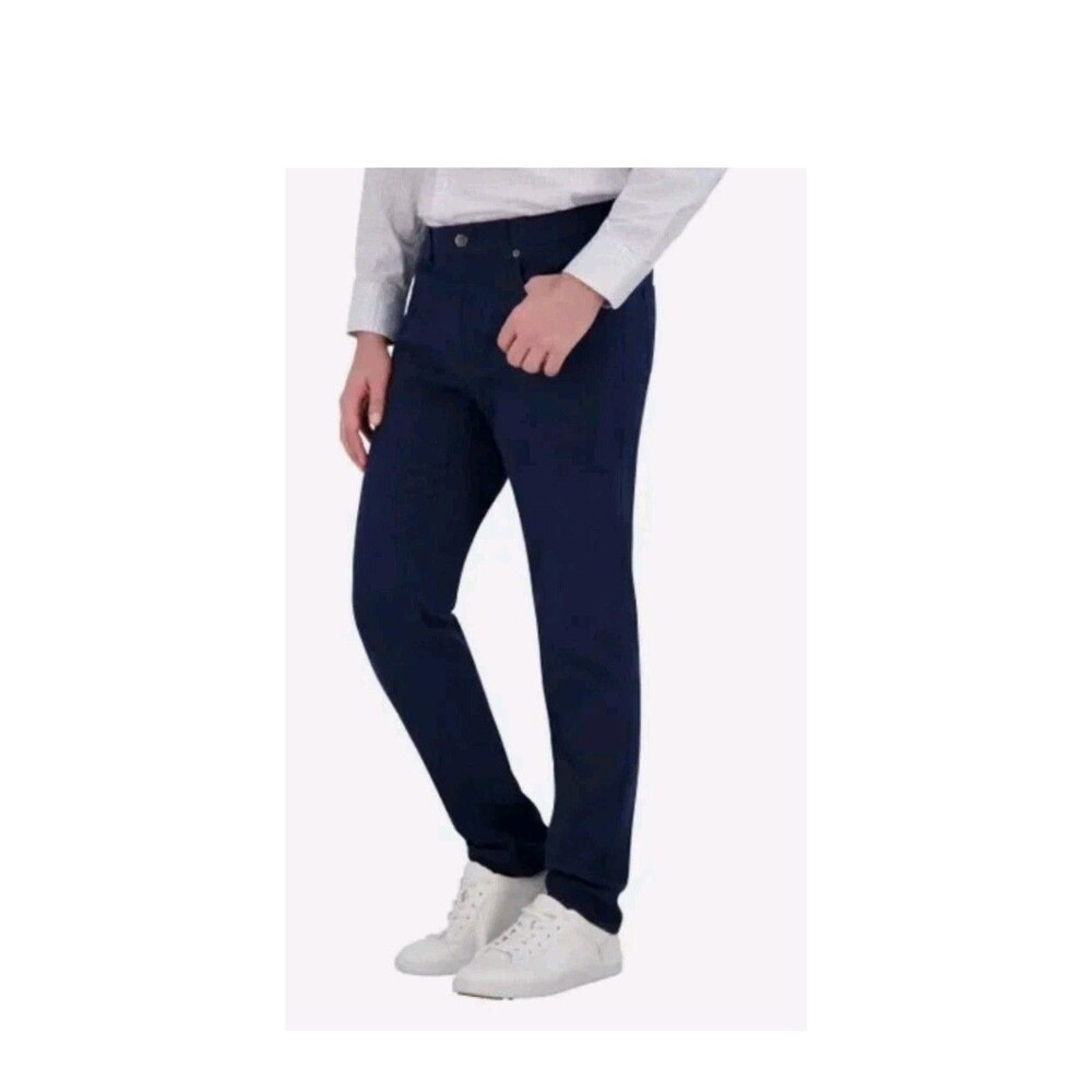 Kirkland Signature Brushed Men's 5-Pocket Pant Cotton Blue Size 36X30